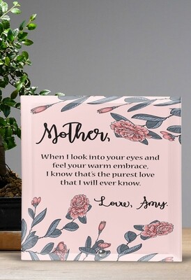 Personalized Pink Glass Tile