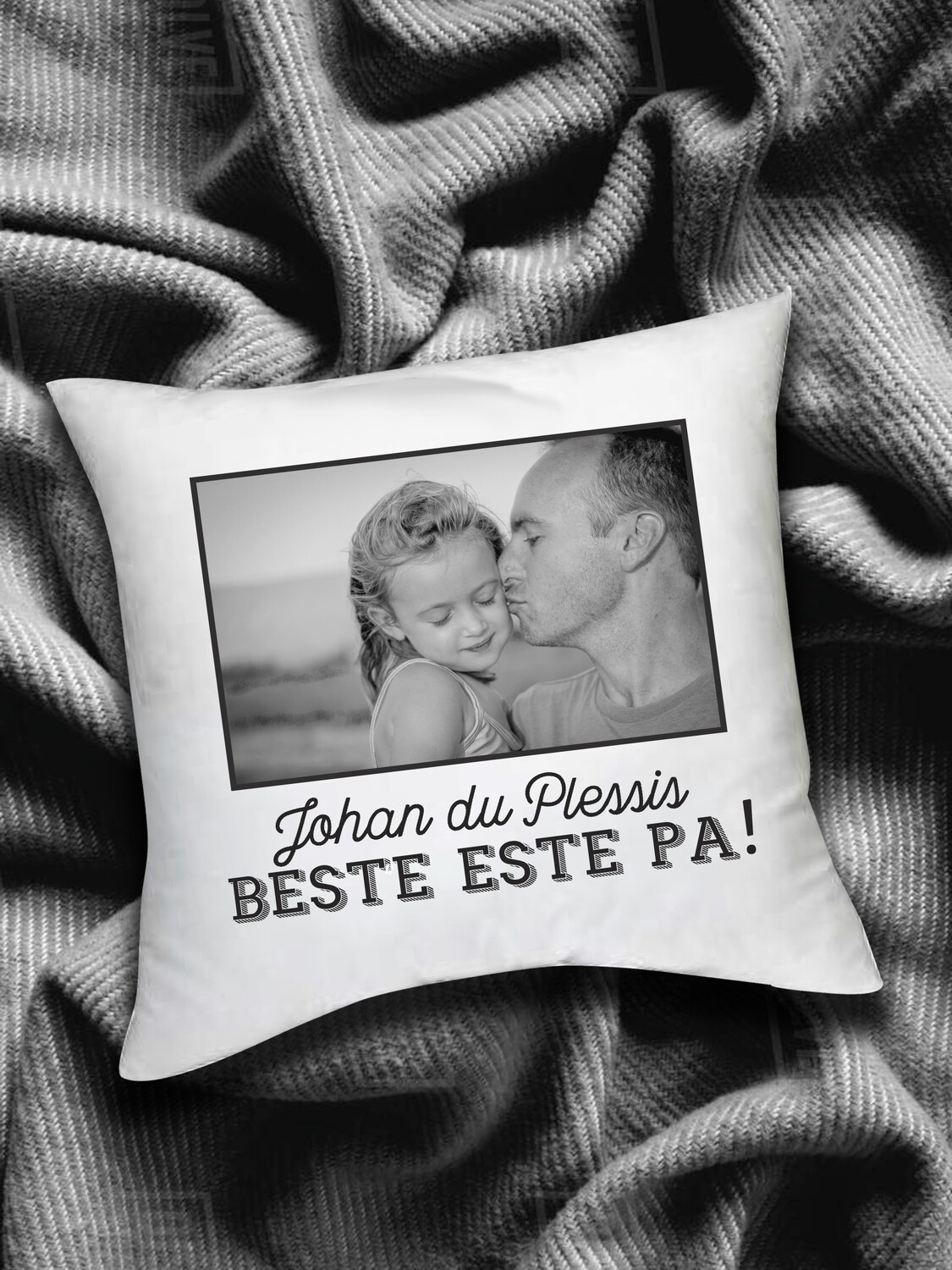 Personalized Best Dad Photo Scatter Cushion