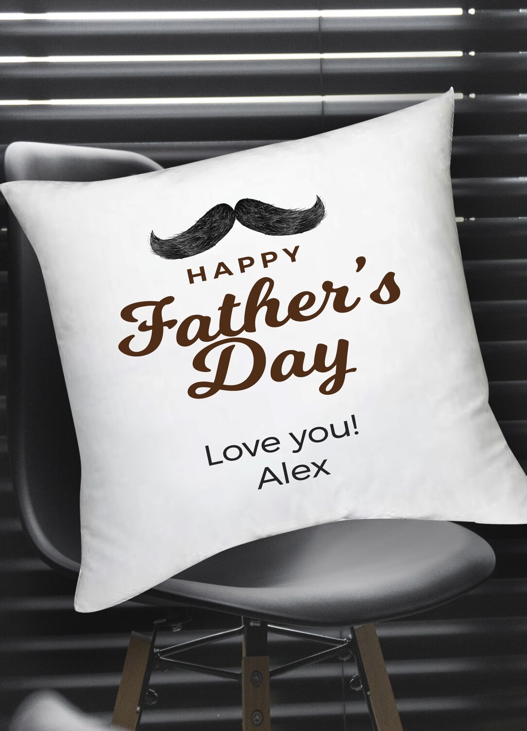 Personalized Mustache Scatter Cushion