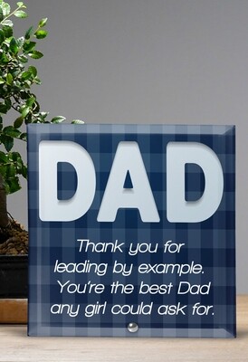 Personalized Dad Glass Tile