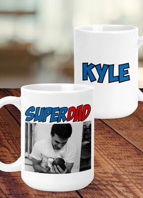 Personalized Super Dad Mug