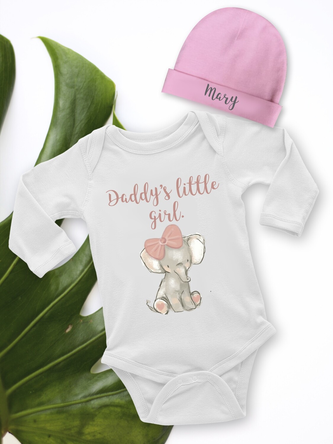 Personalized Elephant Princess Baby Onesie