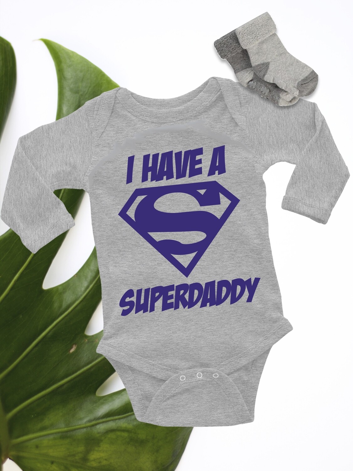 Personalized Superdaddy Baby Onesie