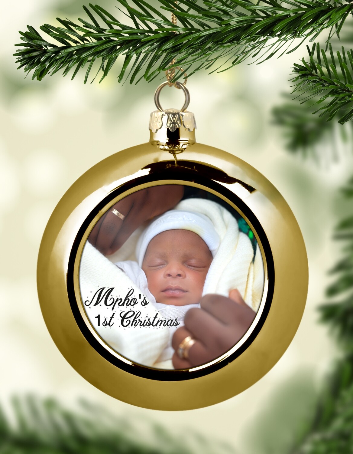 Personalised Baby's 1st Christmas Bauble