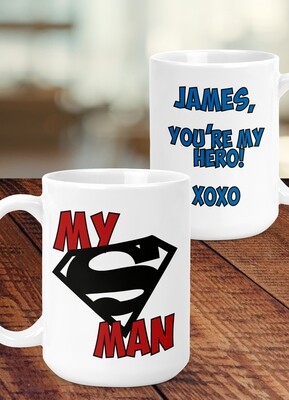 Personalized My Super Man Mug