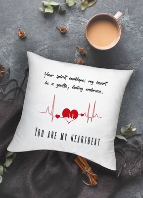 Personalized Heartbeat Scatter Cushion