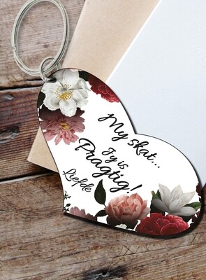 Personalized Floral Keyring