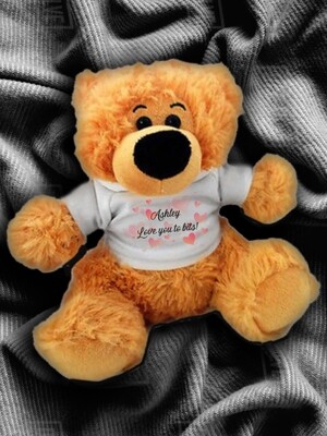 Personalised Hearts Teddy