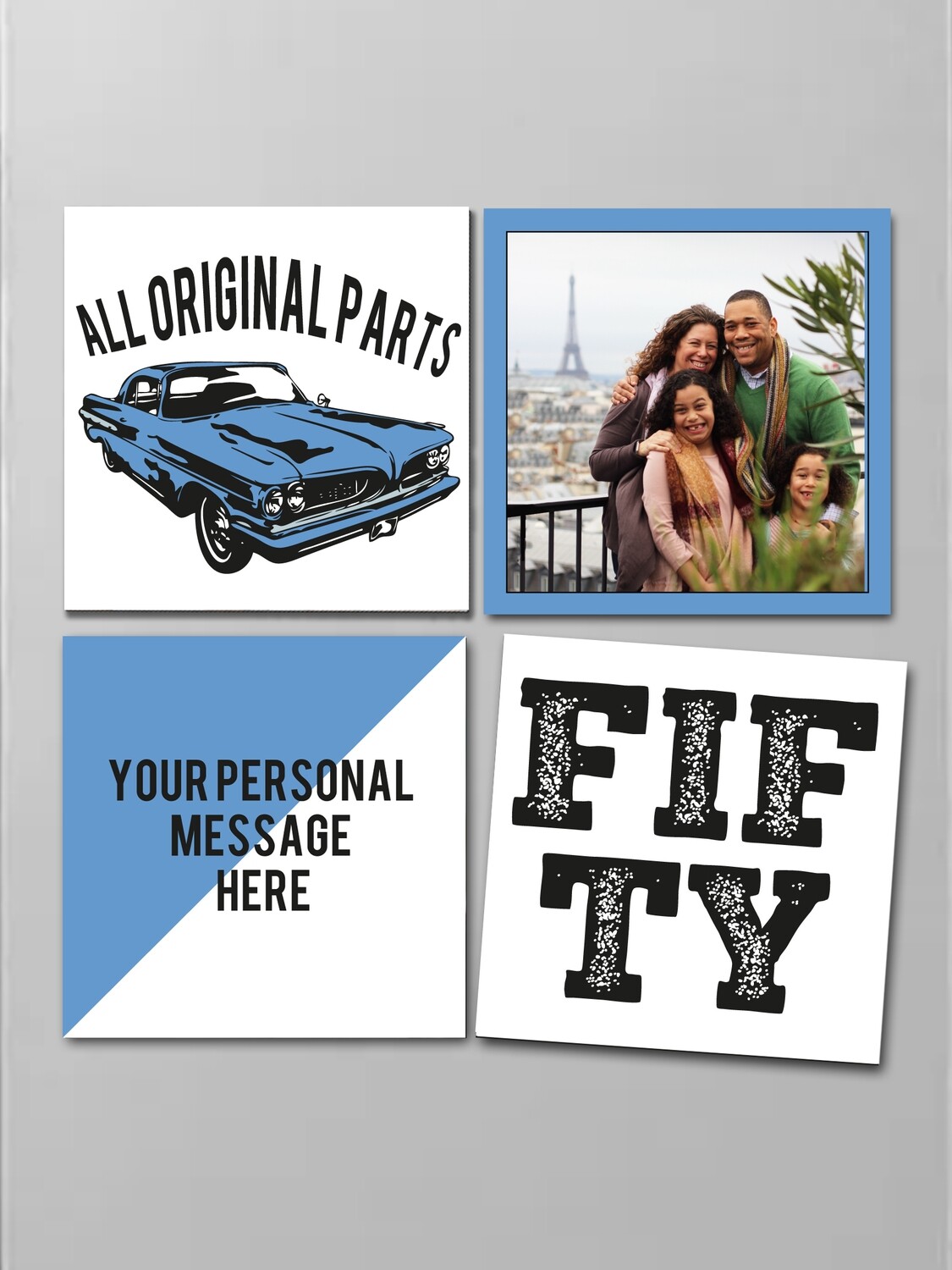 Personalised Original Fridge Magnet Set