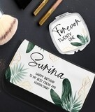 Personalized Tropical Mirror &amp; Cosmetic Bag