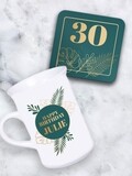 Personalised Tropical Tea Mug &amp; Coaster Set