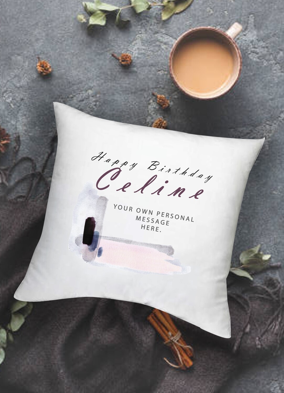 Personalised Watercolour Scatter Cushion