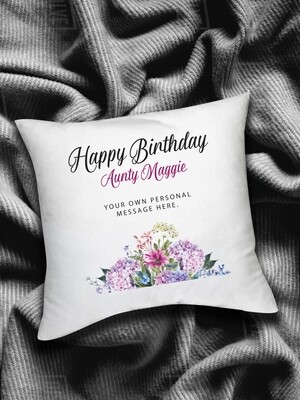 Personalised Floral Scatter Cushion