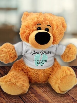 Personalised Baby Feet Teddy