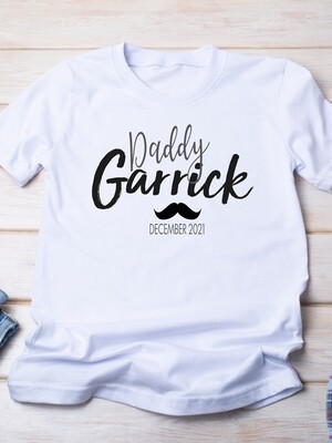 Personalised New Daddy Tshirt