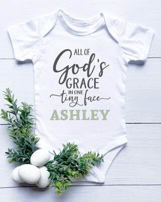 Personalised God's Grace Baby Onesie