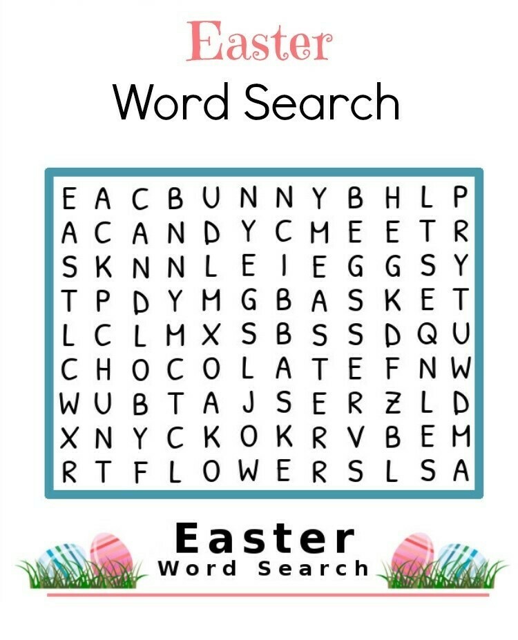 Easter Word Search - INSTANT DOWNLOAD