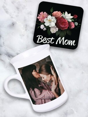 Personalised Photo Tea Mug &amp; Coaster Set