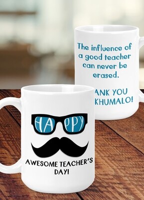 Personalised Hipster Teacher Mug