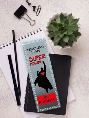 Personalised Super Teacher Metal Bookmark