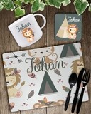 Personalised Kids Boho Placemat Set