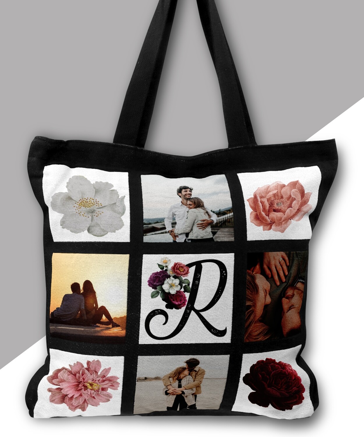 Personalised Floral Tote Bag