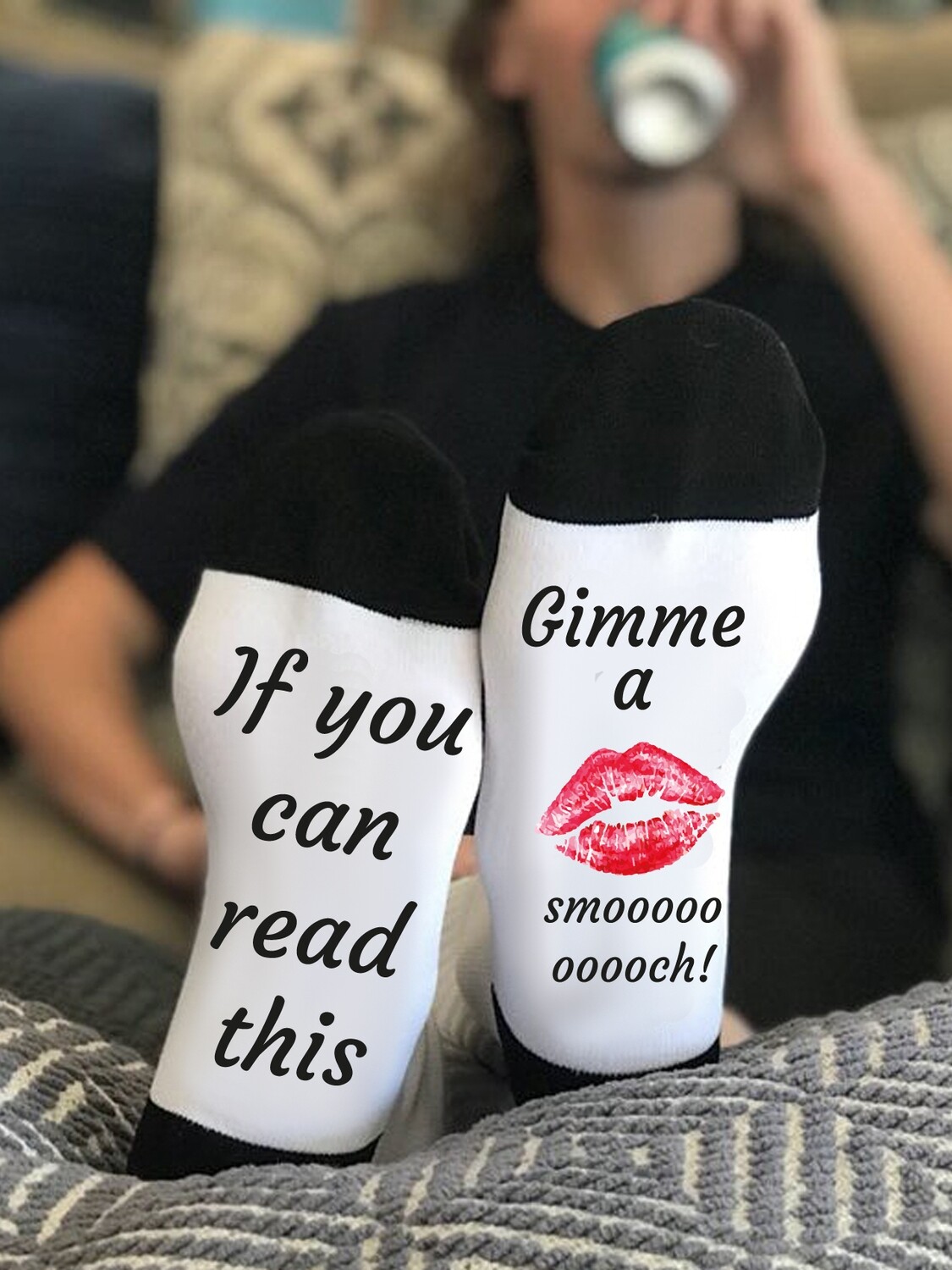 Personalised If You Can Read This Socks