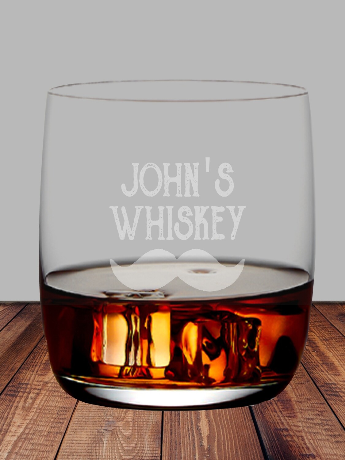 Personalised Moustache Whiskey Glass