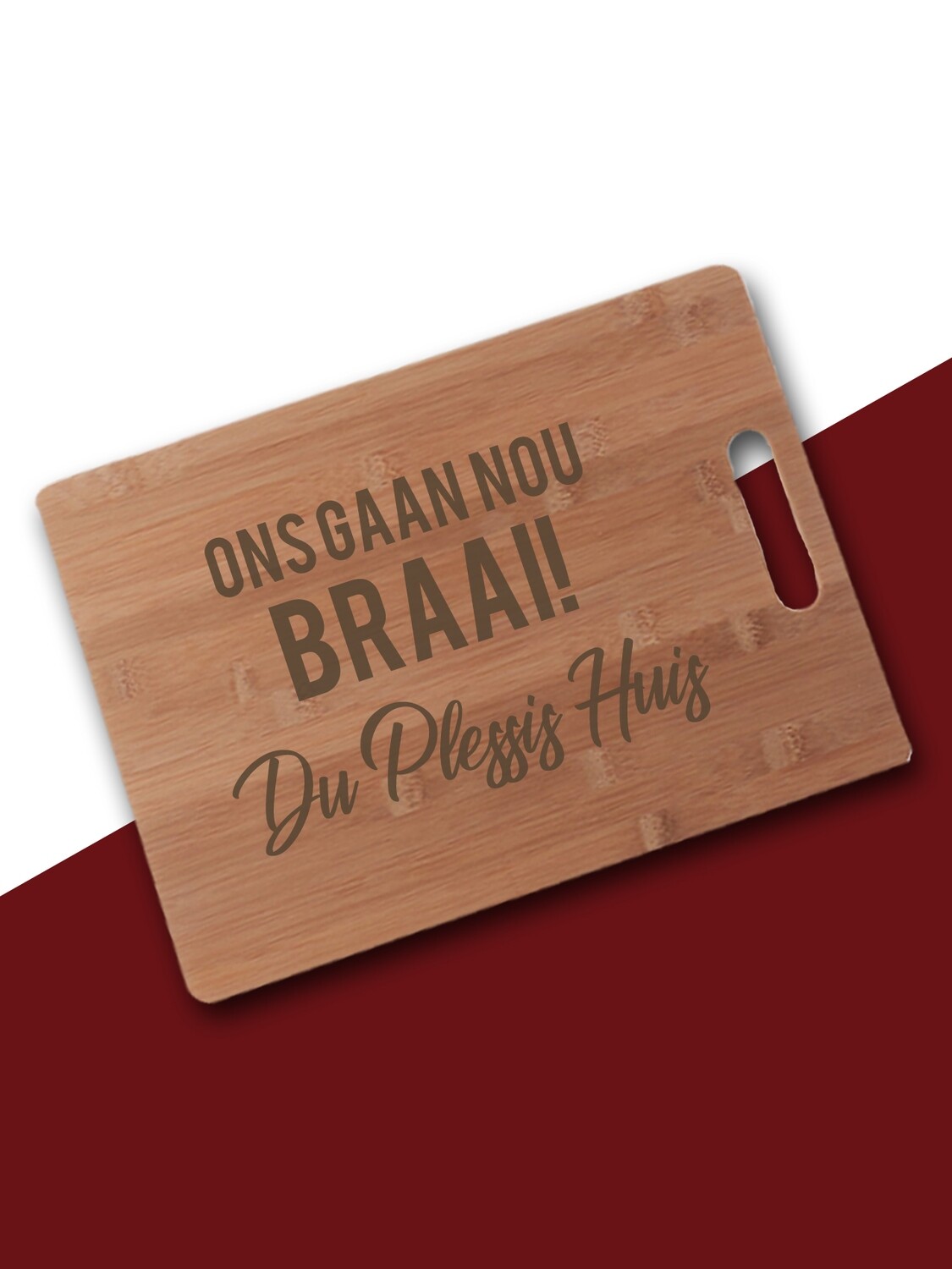 Personalised Nou Braai Wood Chopping Board