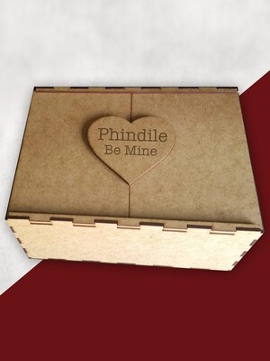 Personalised Be Mine Heart Box