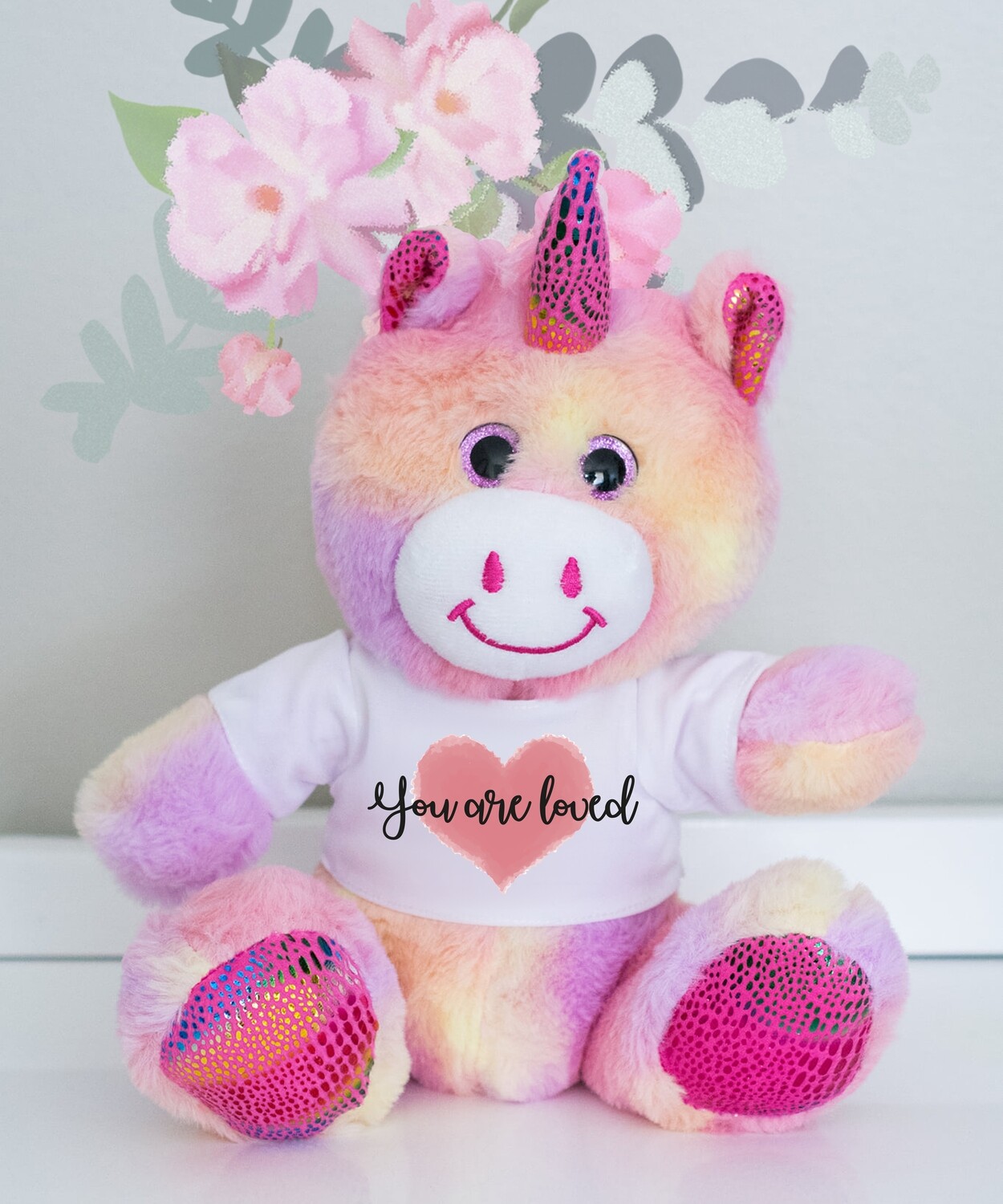 Personalised Heart Unicorn Teddy