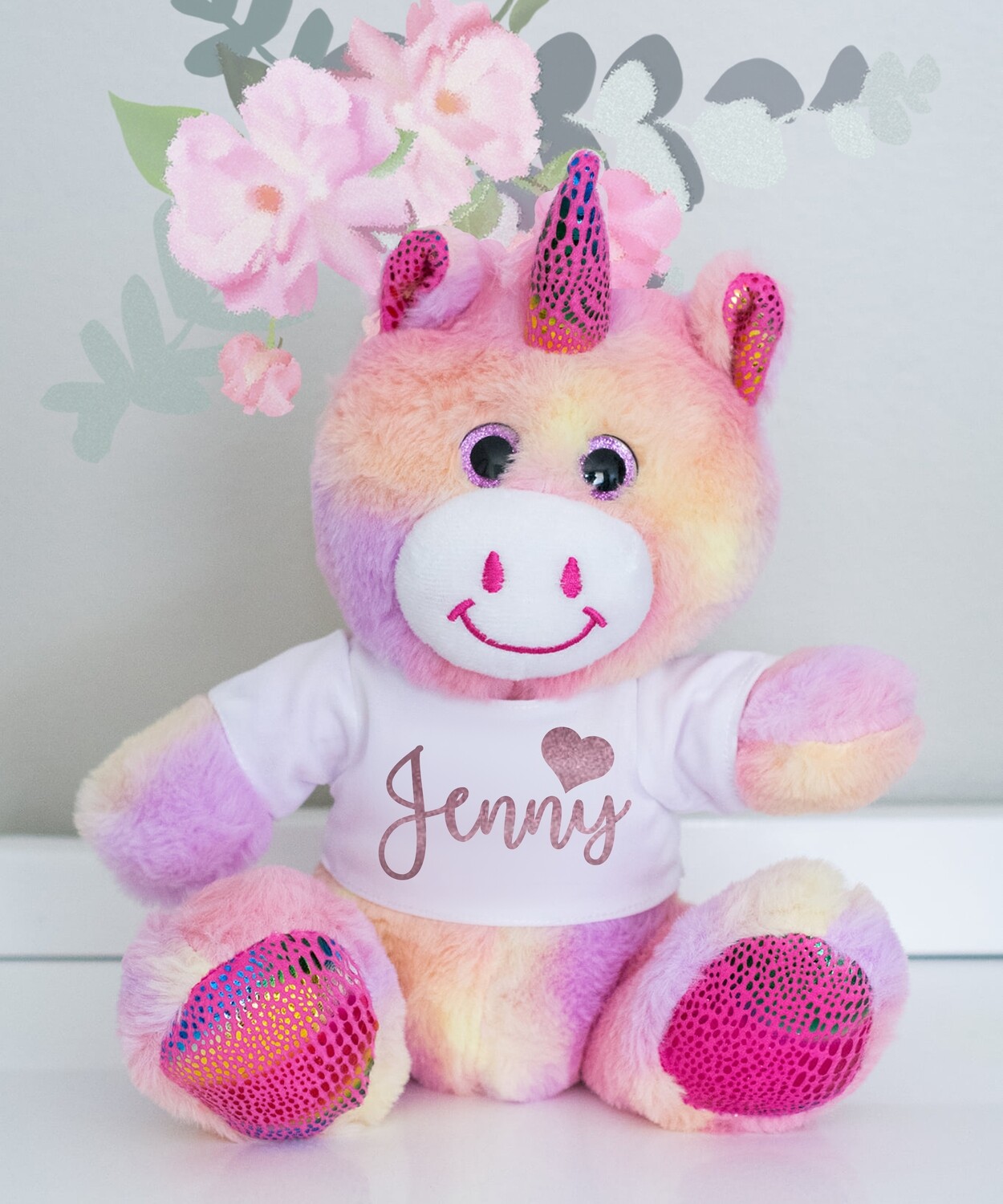 Personalised Glitter Unicorn Teddy
