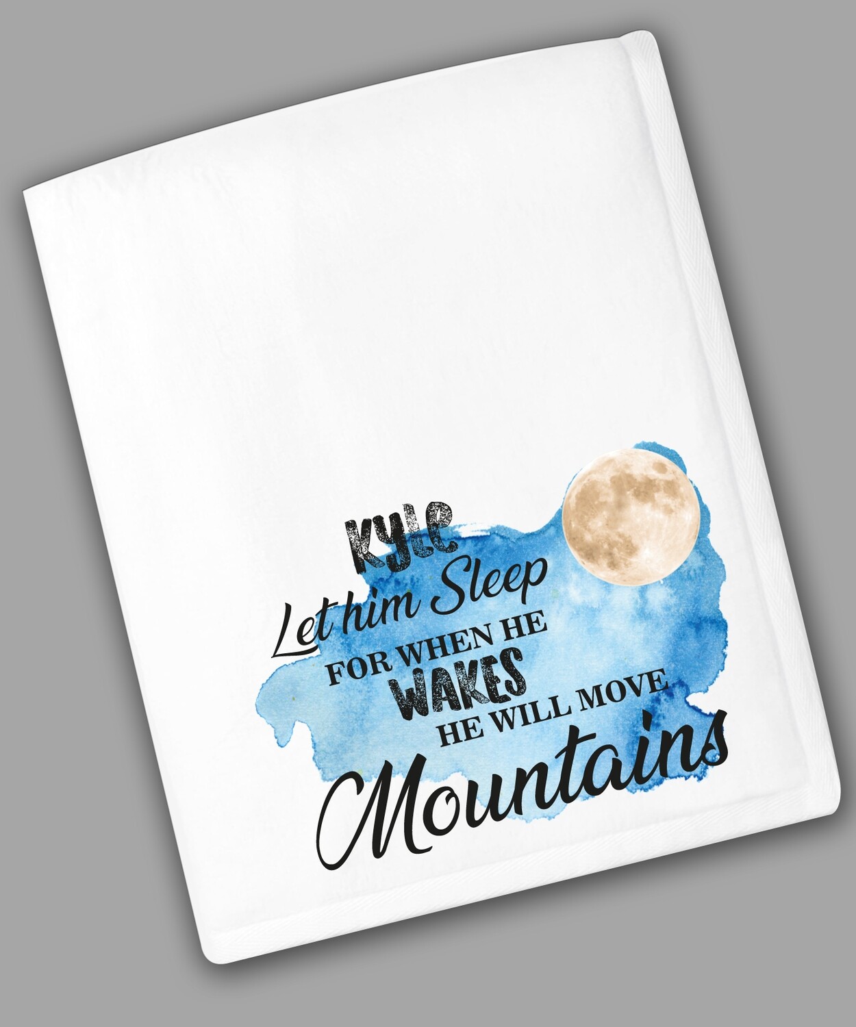 Personalised Move Mountains Plush Blanket