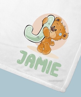 Personalised Bear Plush Blanket