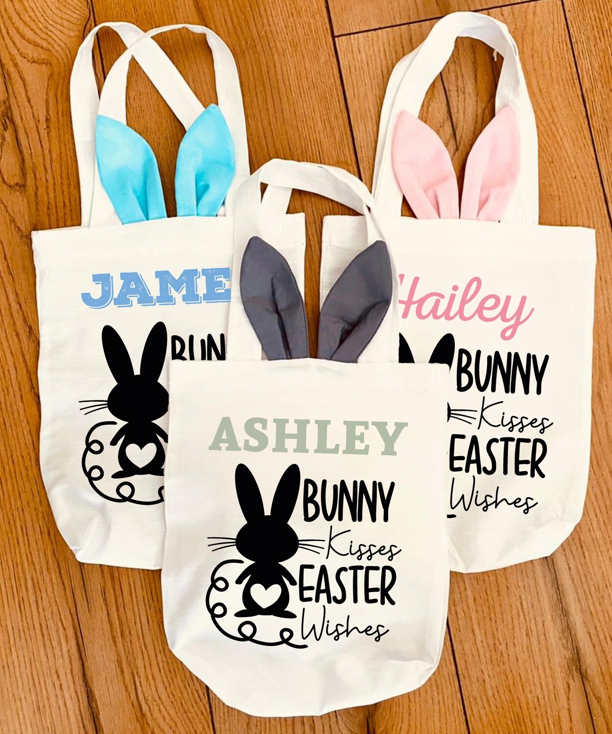Personalised Bunny Kisses Easter Bag