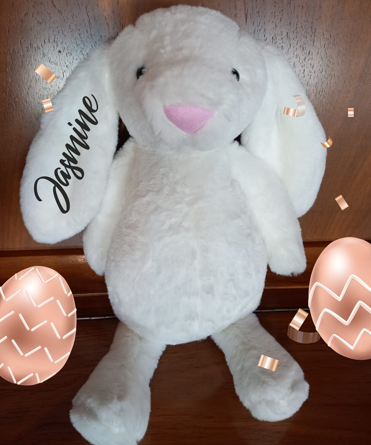 Personalised Cursive Bunny Plush Toy