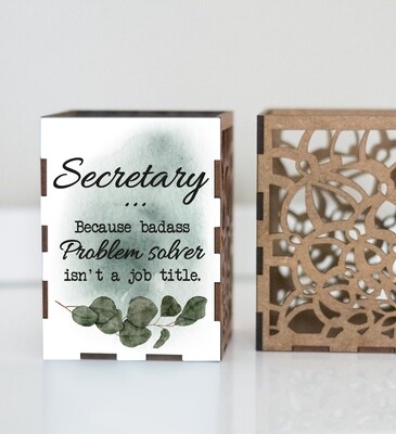 Personalised Eucalyptus Pen Holder