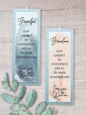 Personalised Watercolour Bookmarks