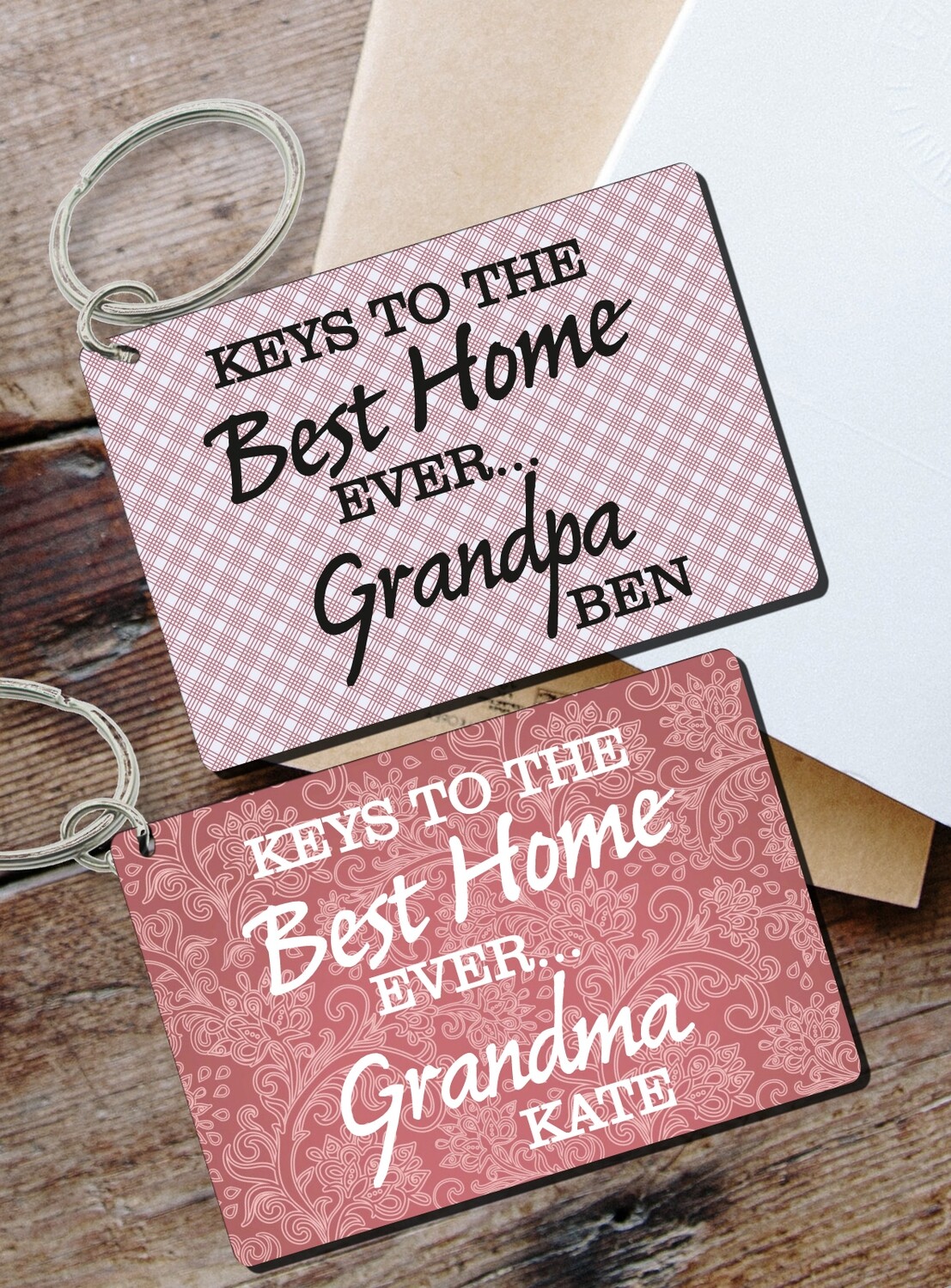 Personalised Red Keyrings