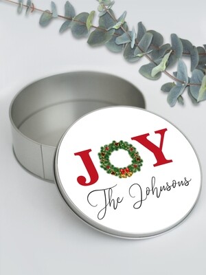 Personalised Joy Metal Box