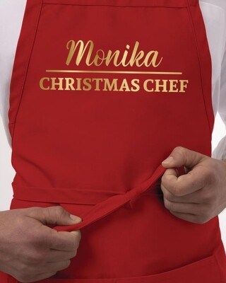 Personalised Gold Apron