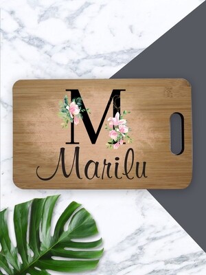 Personalised Initial Wood Chopping Board