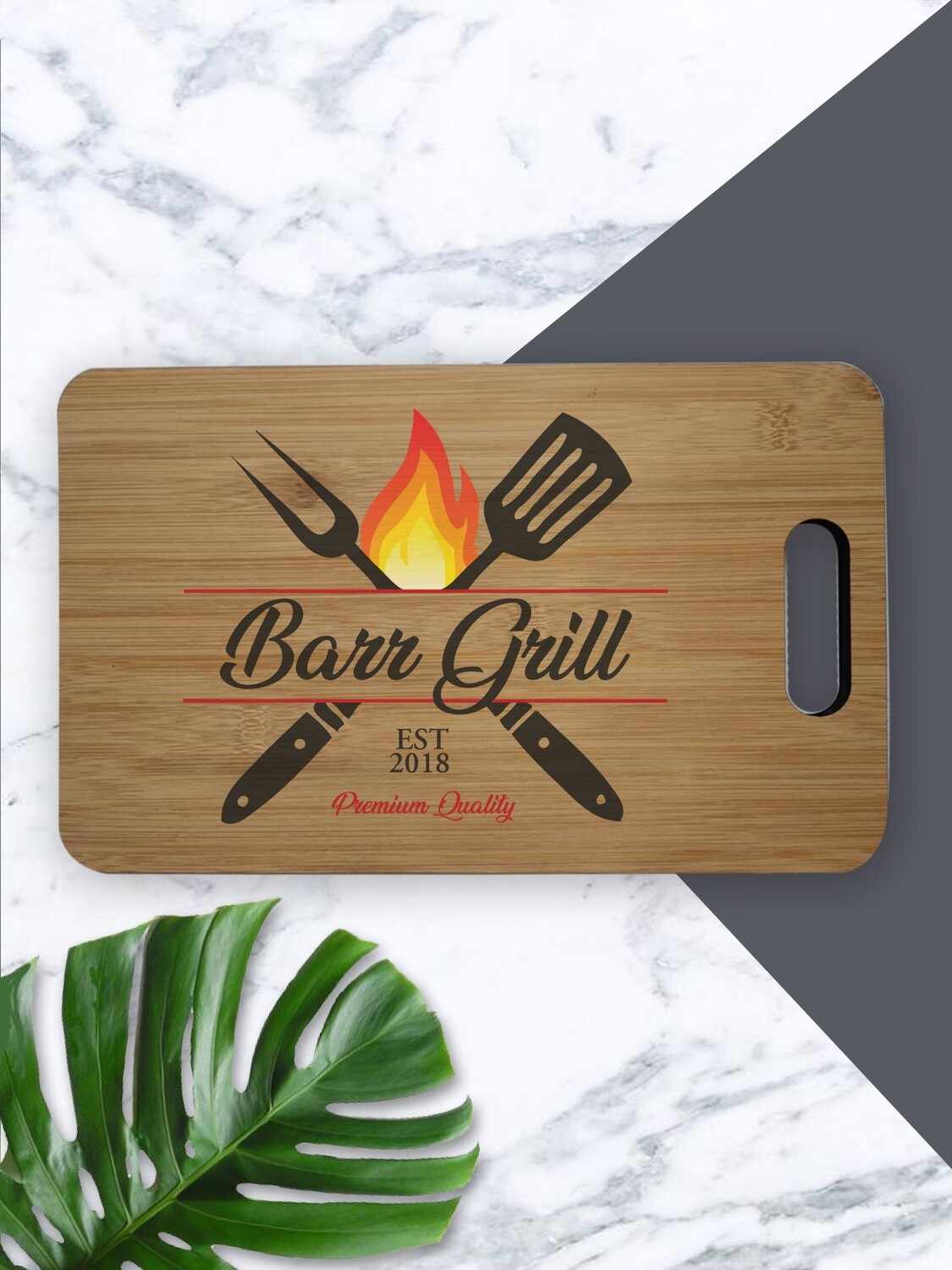 Personalised Grill Wood Chopping Board