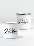 His &amp; Hers Surname Couples Mug Set