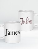 His &amp; Hers Rose Gold Couples Mug Set