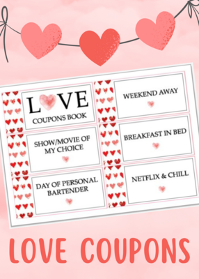Personalised Love Coupons (Instant Download)