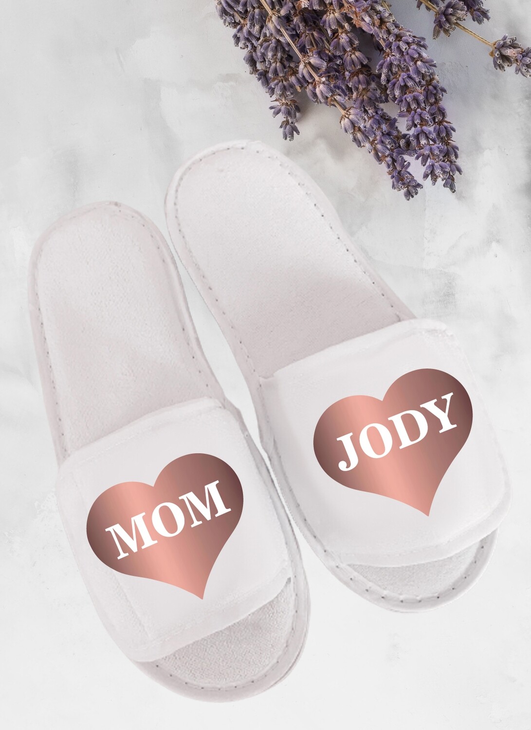 Personalised Rose Gold Slippers