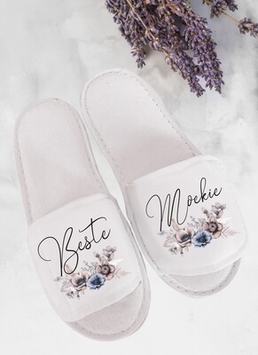 Personalised Watercolour Slippers