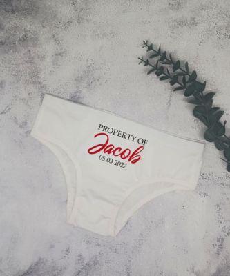 Personalised Property Of Ladies Cheekie Underwear