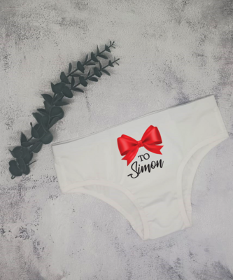 Personalised Bow Ladies Cheekie Underwear